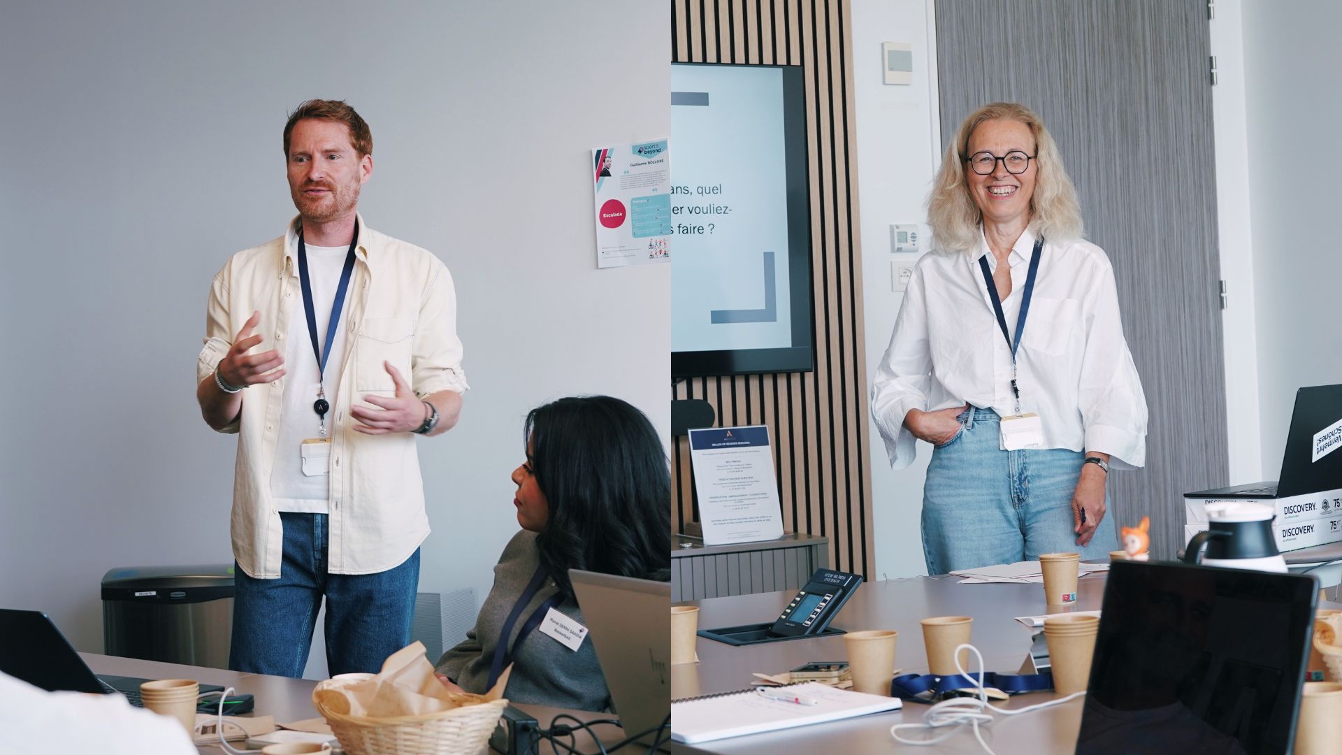 Photo de Christophe Rasera et Anne Edvire pendant leur intervention.