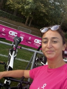 Photo d'Emmanuelle Charbit au Triathlon des Roses.