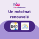 Logos de h'up, Gan assurances et Association Demain. Titre : un mécénat renouvelé.